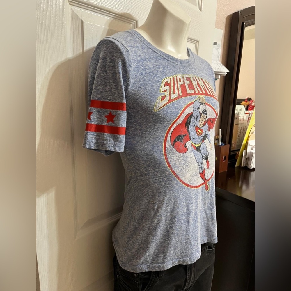 (14) Superman Graphic T-Shirt in Blue and Red - Picture 4 of 13